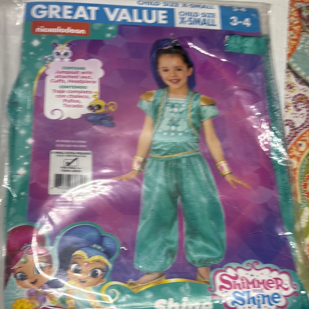 Nickelodeon Shimmer and Shine Aqua Kids  size 3/4 costume